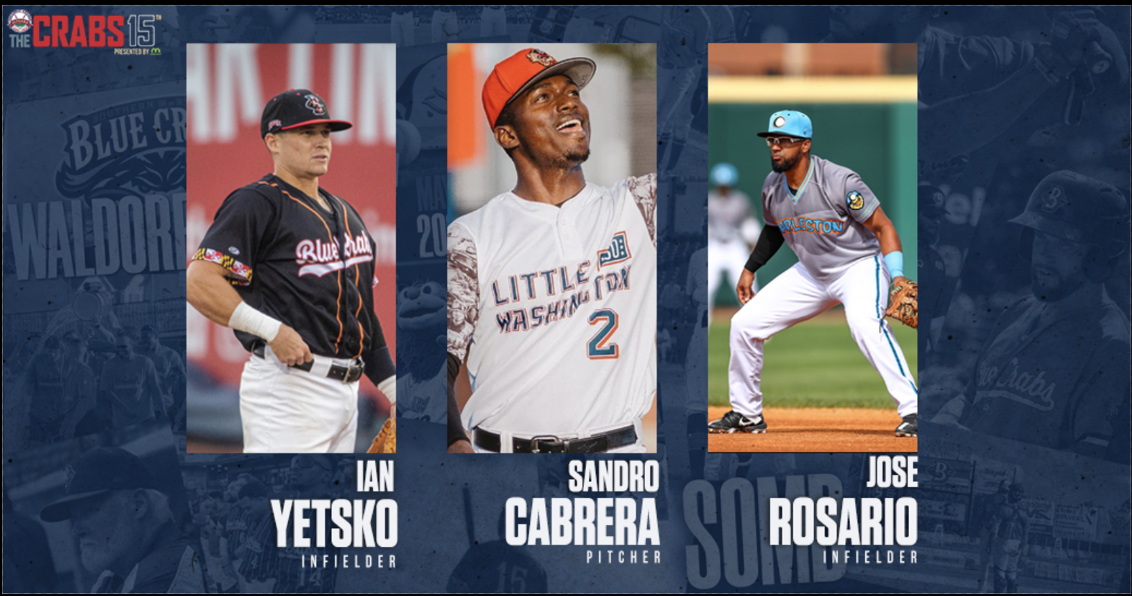 Blue Crabs Announce First Players to Join 15th Anniversary Roster